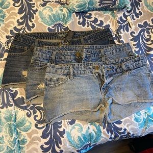 3 PAIRS of denim shorts (Mossimo)